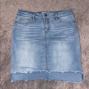 Light denim skirt